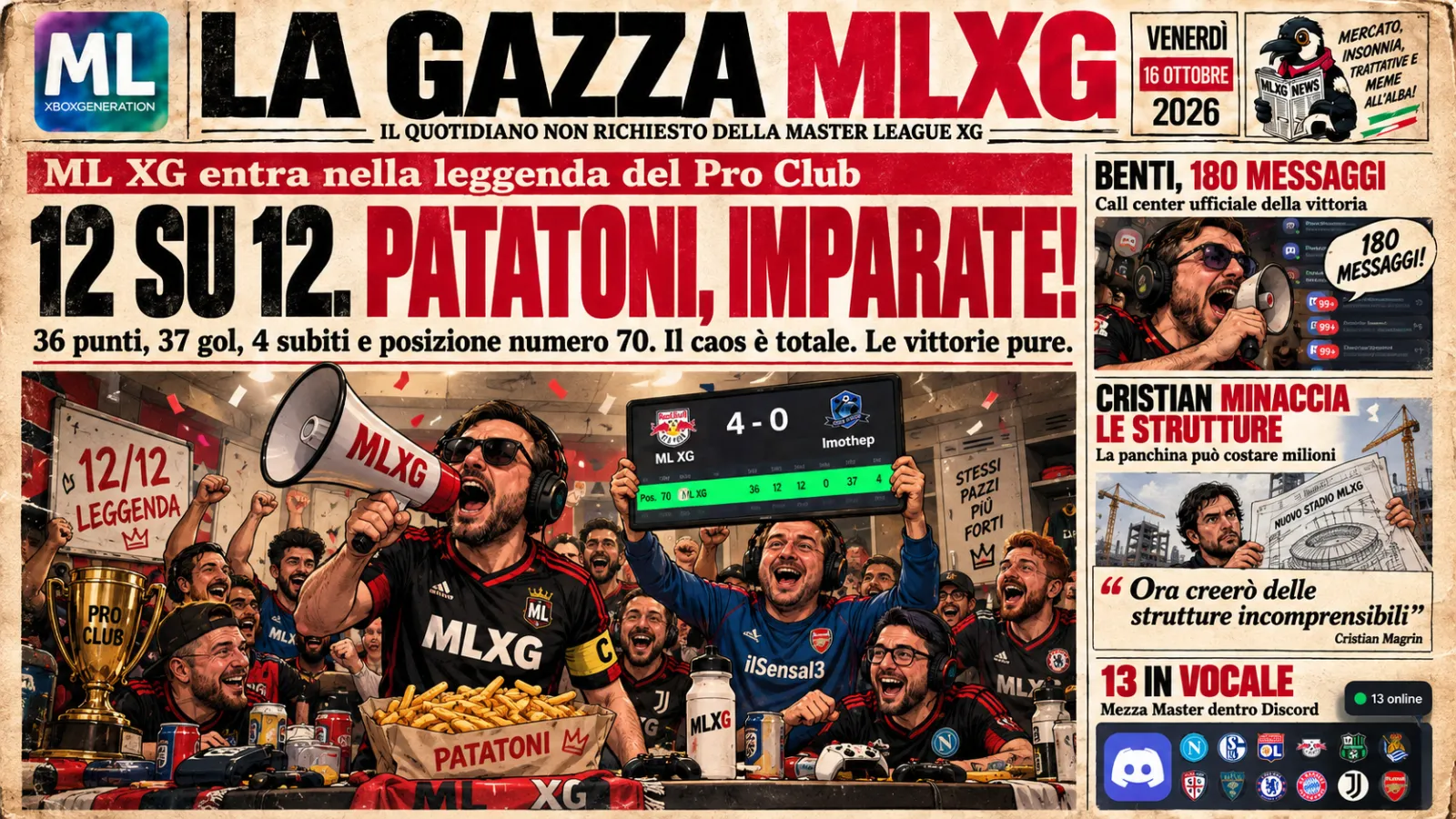 12 SU 12. PATATONI, IMPARATE!