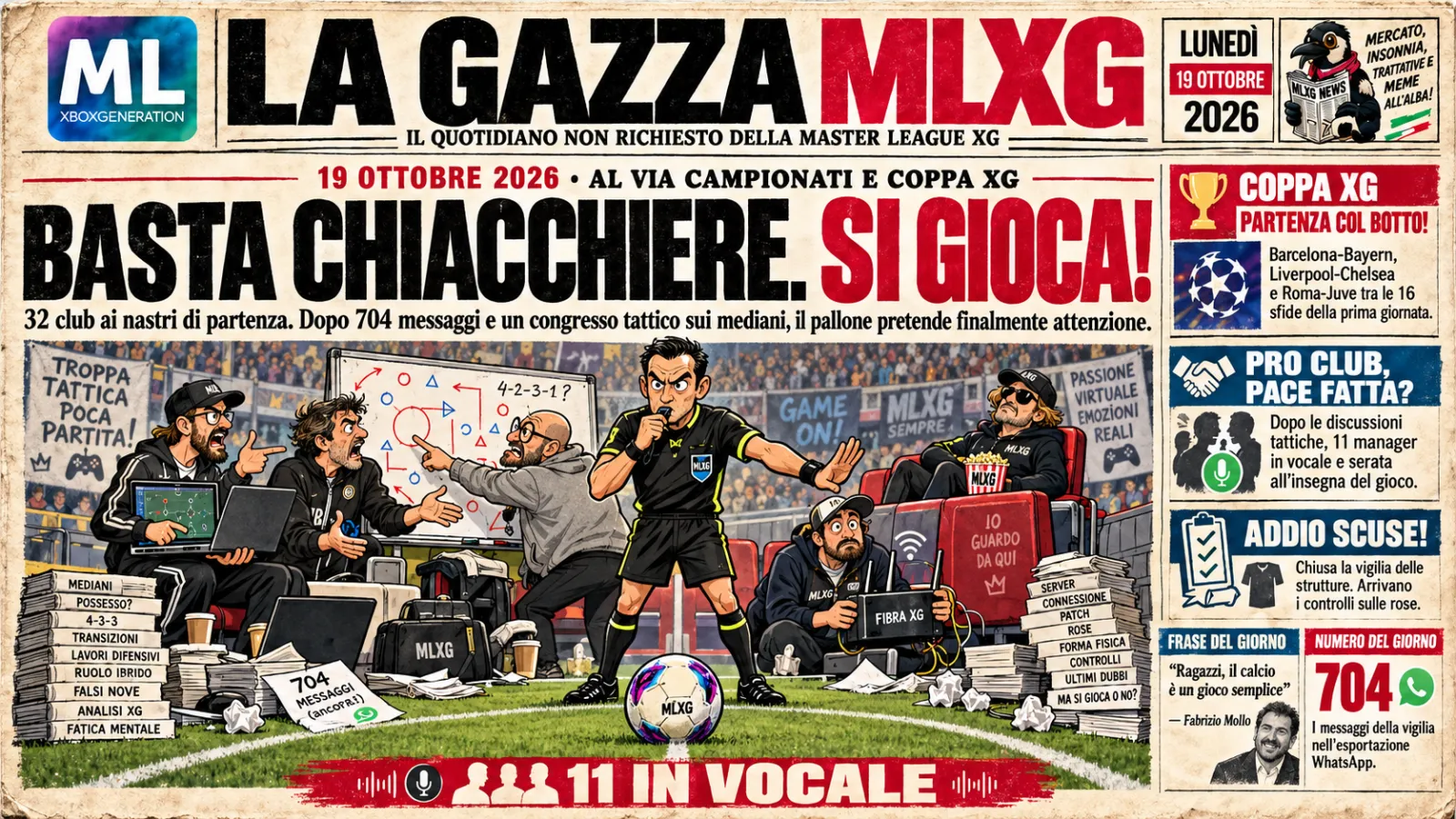 BASTA CHIACCHIERE. SI GIOCA!