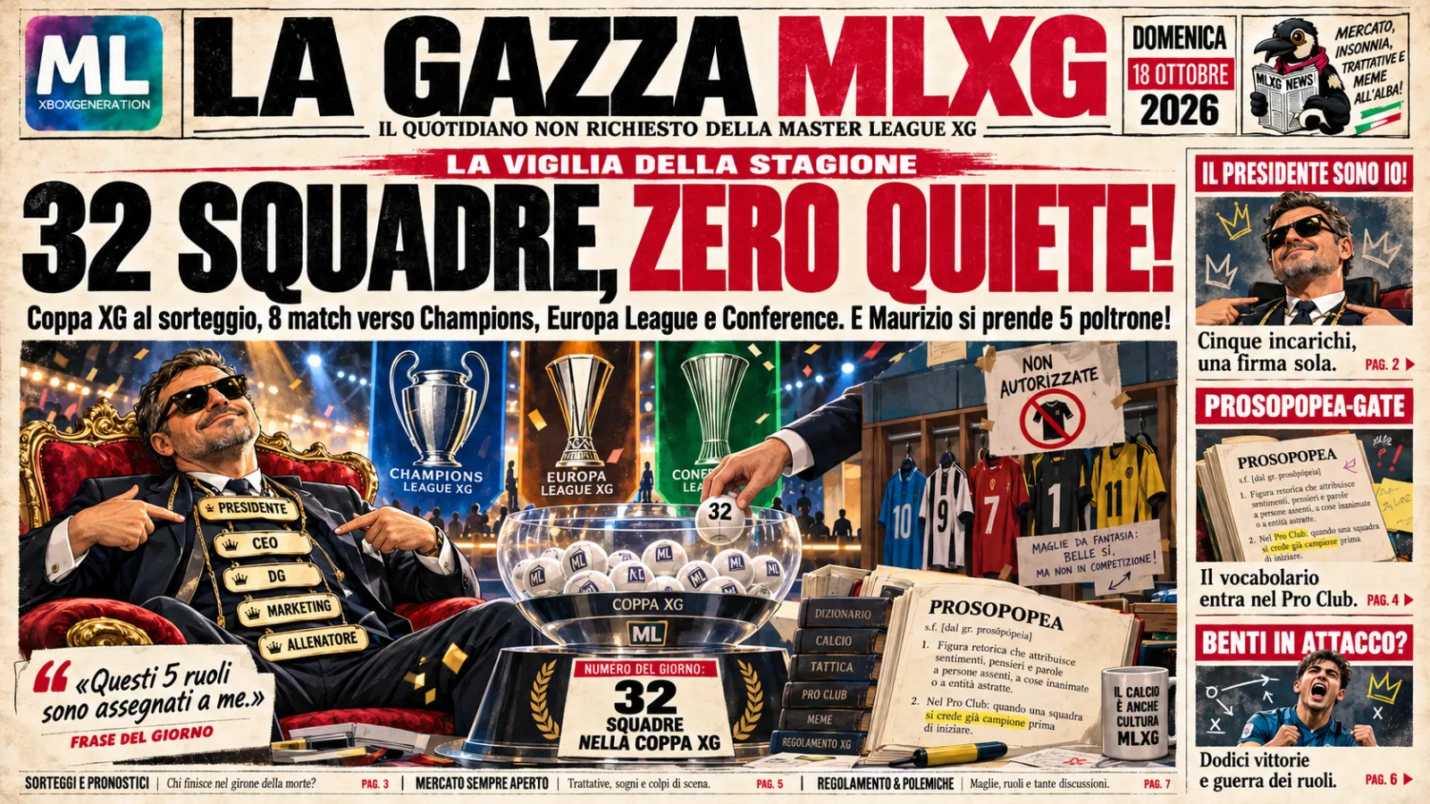 🏆 COPPE, POLTRONE E PROSOPOPEA